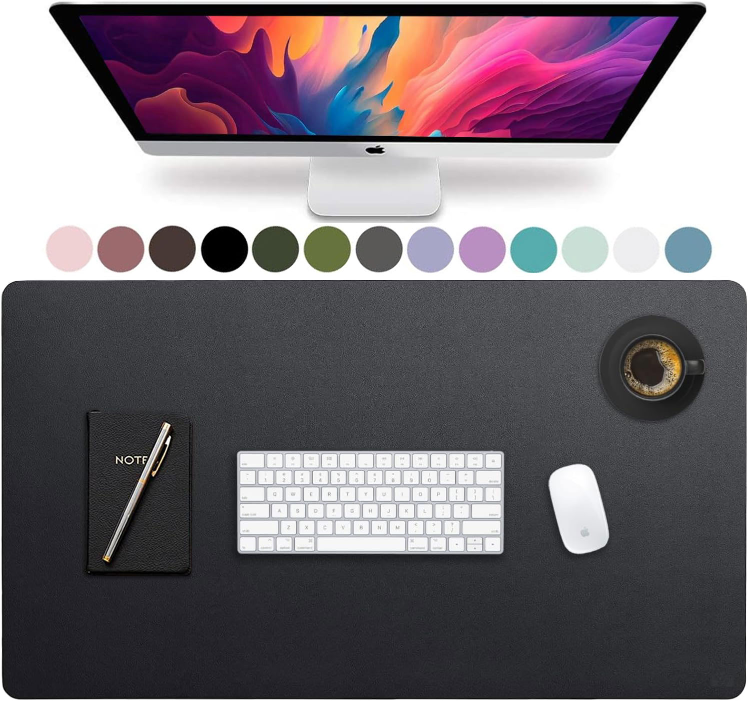 Leather Desk Pad - Groot formaat lederen bureau-onderlegger, bureau mat