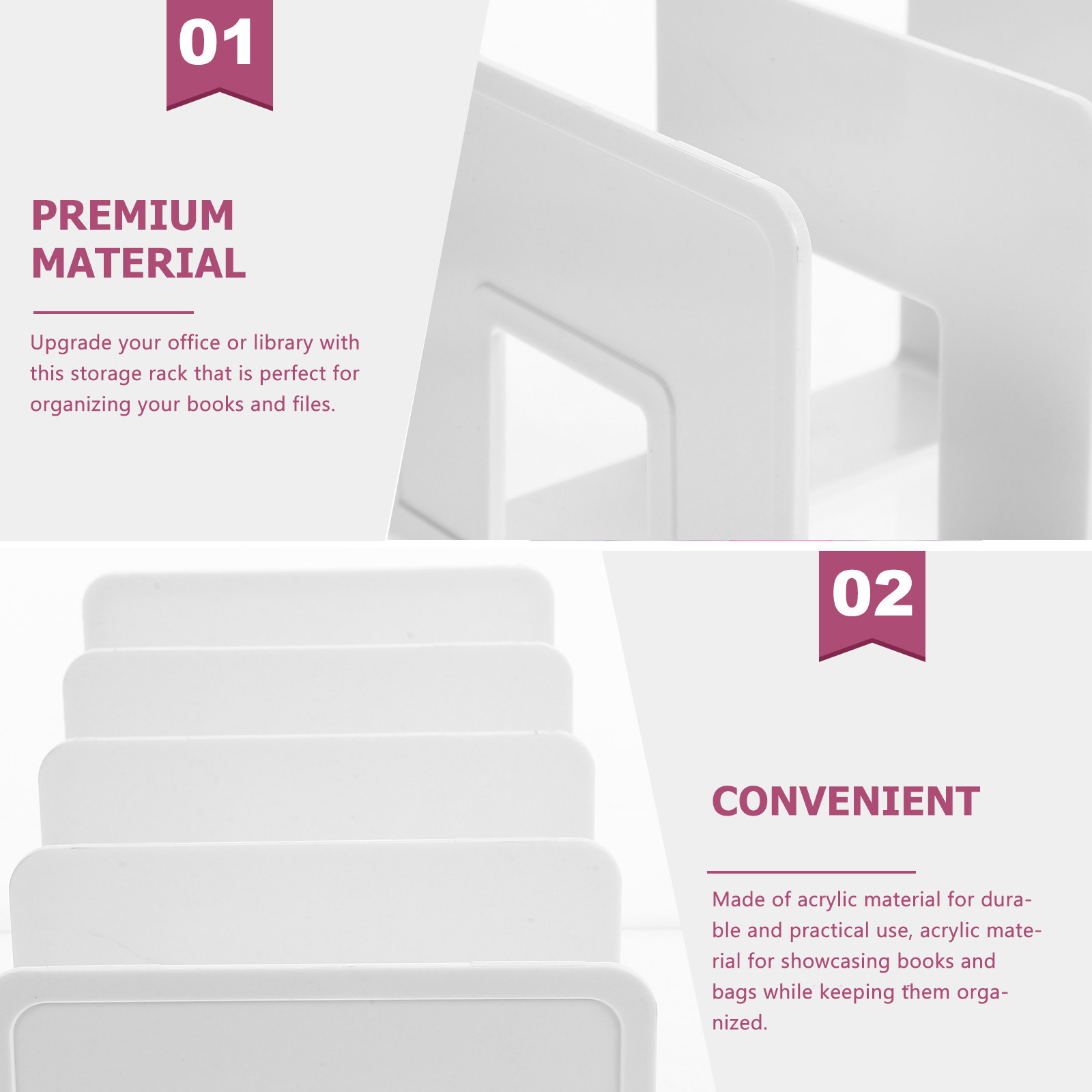 Stevige acryl bureau-archiefho - Magazine Holder Rack recensie en prijs