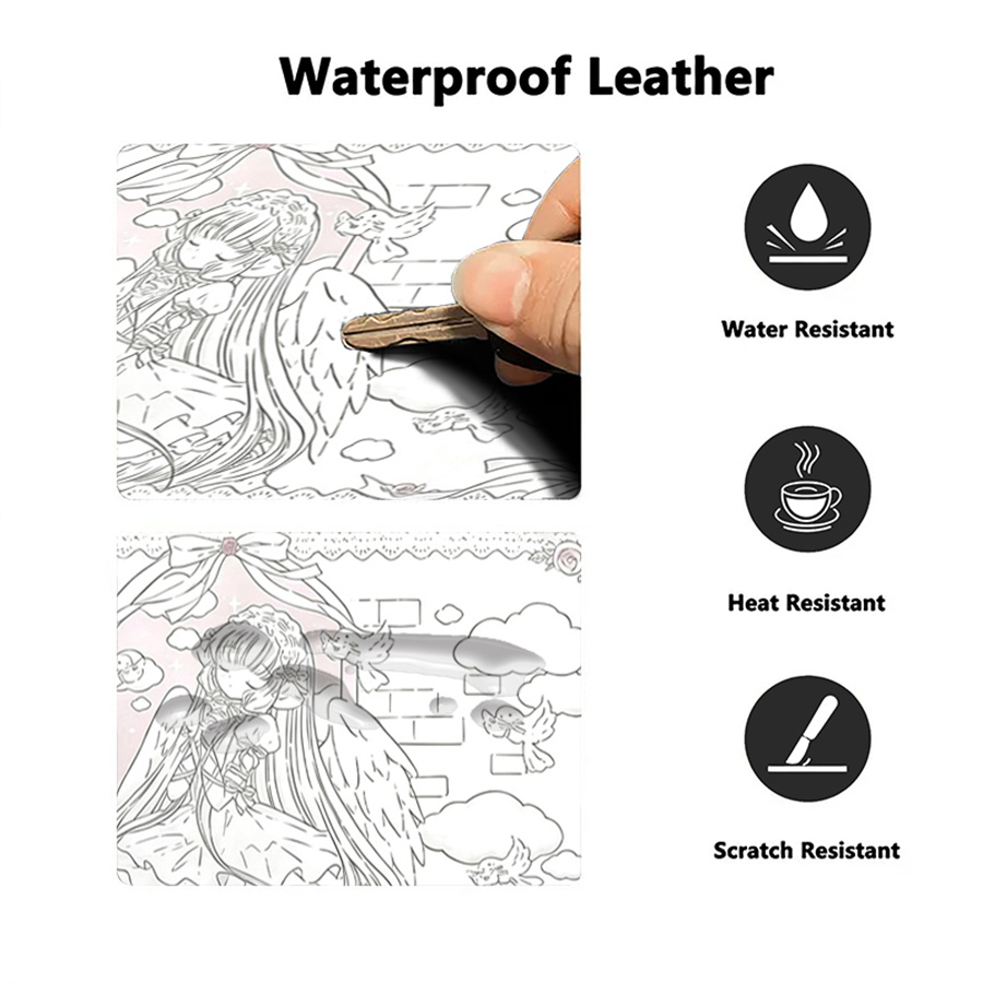 Leren muismat, bureauteppe met - Leather Desk Pad recensie en prijs