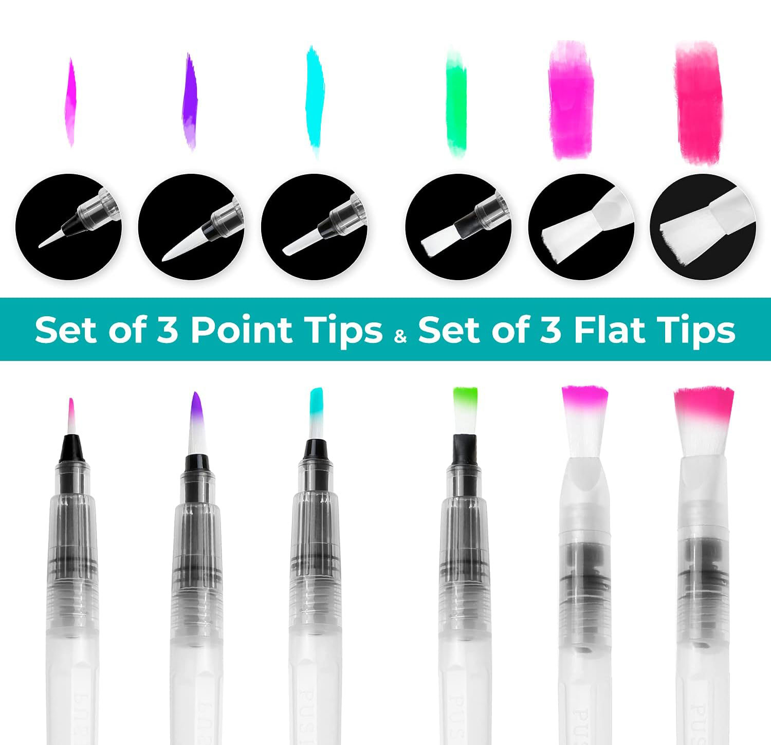 6/12/18pcs Water Kleur Borstel - Correction Pen Fine recensie en prijs